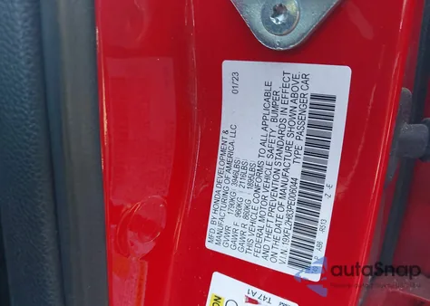 2023 Honda Civic Sport from USA, damaged, VIN 19XFL2H83PE006044